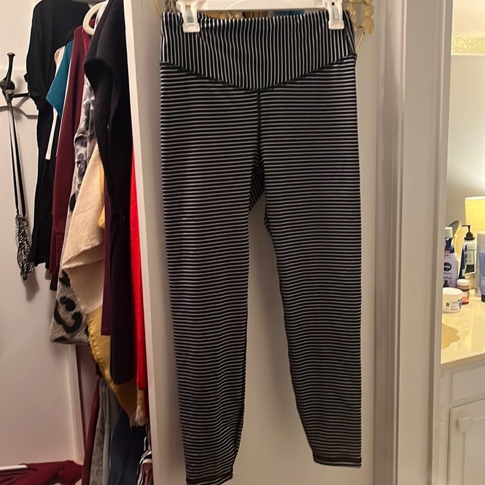 Gap athletic pants. Navy and white stripe. Size medium.
